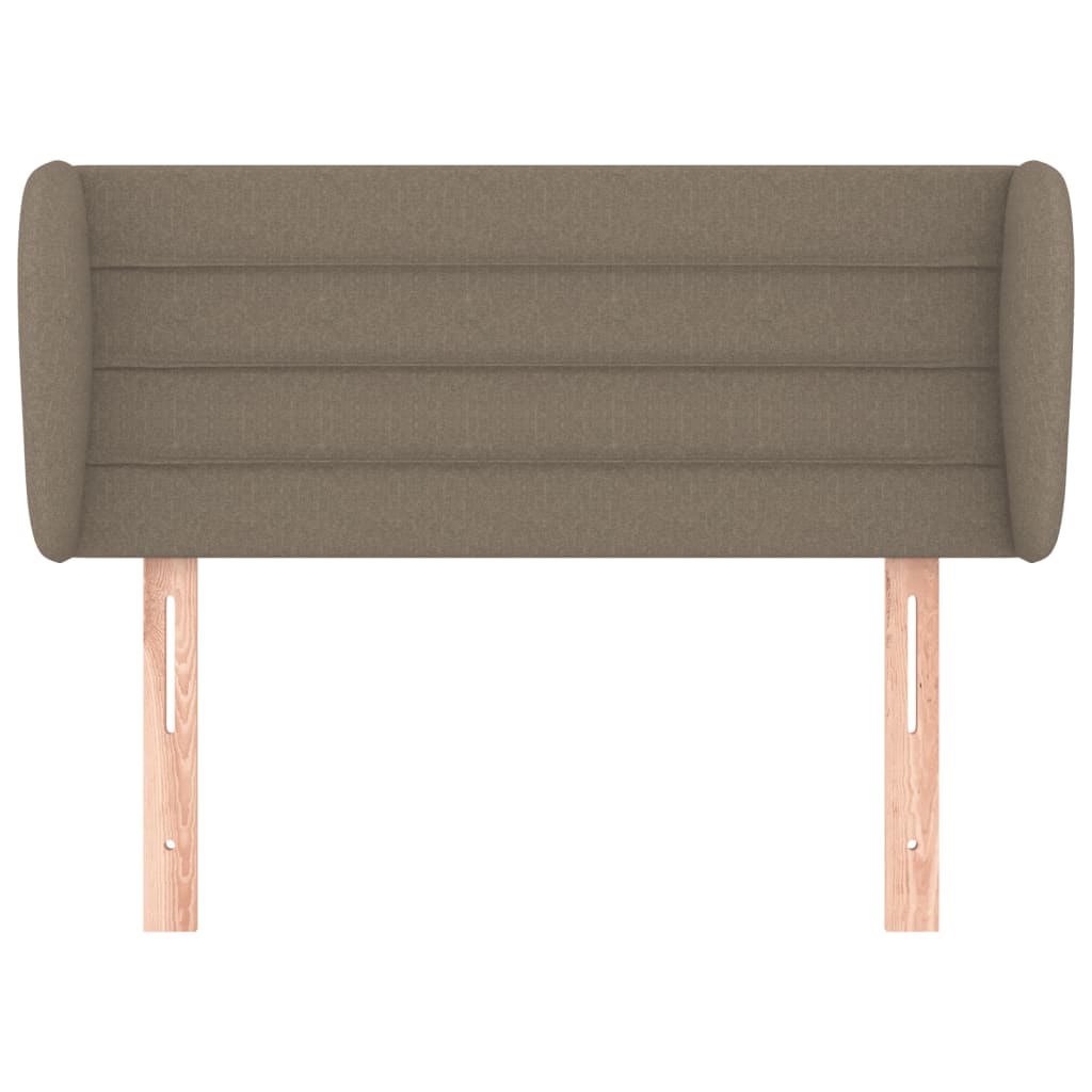 sengegavl med kanter 93x23x78/88 cm stof gråbrun