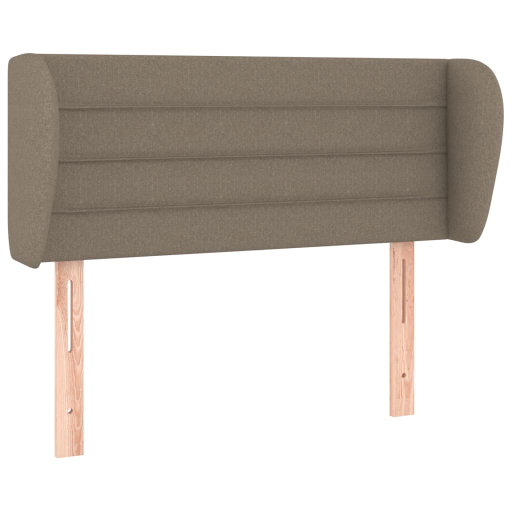sengegavl med kanter 103x23x78/88 cm stof gråbrun