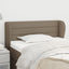 sengegavl med kanter 103x23x78/88 cm stof gråbrun