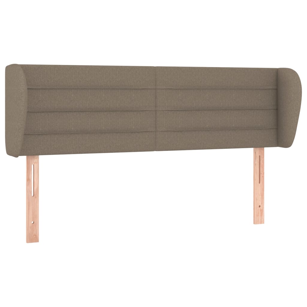 sengegavl med kanter 147x23x78/88 cm stof gråbrun
