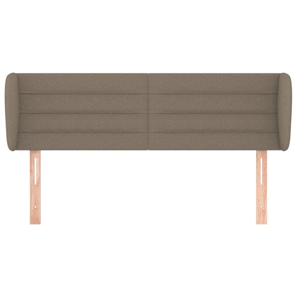 sengegavl med kanter 147x23x78/88 cm stof gråbrun