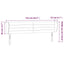 sengegavl med kanter 163x23x78/88 cm stof sort