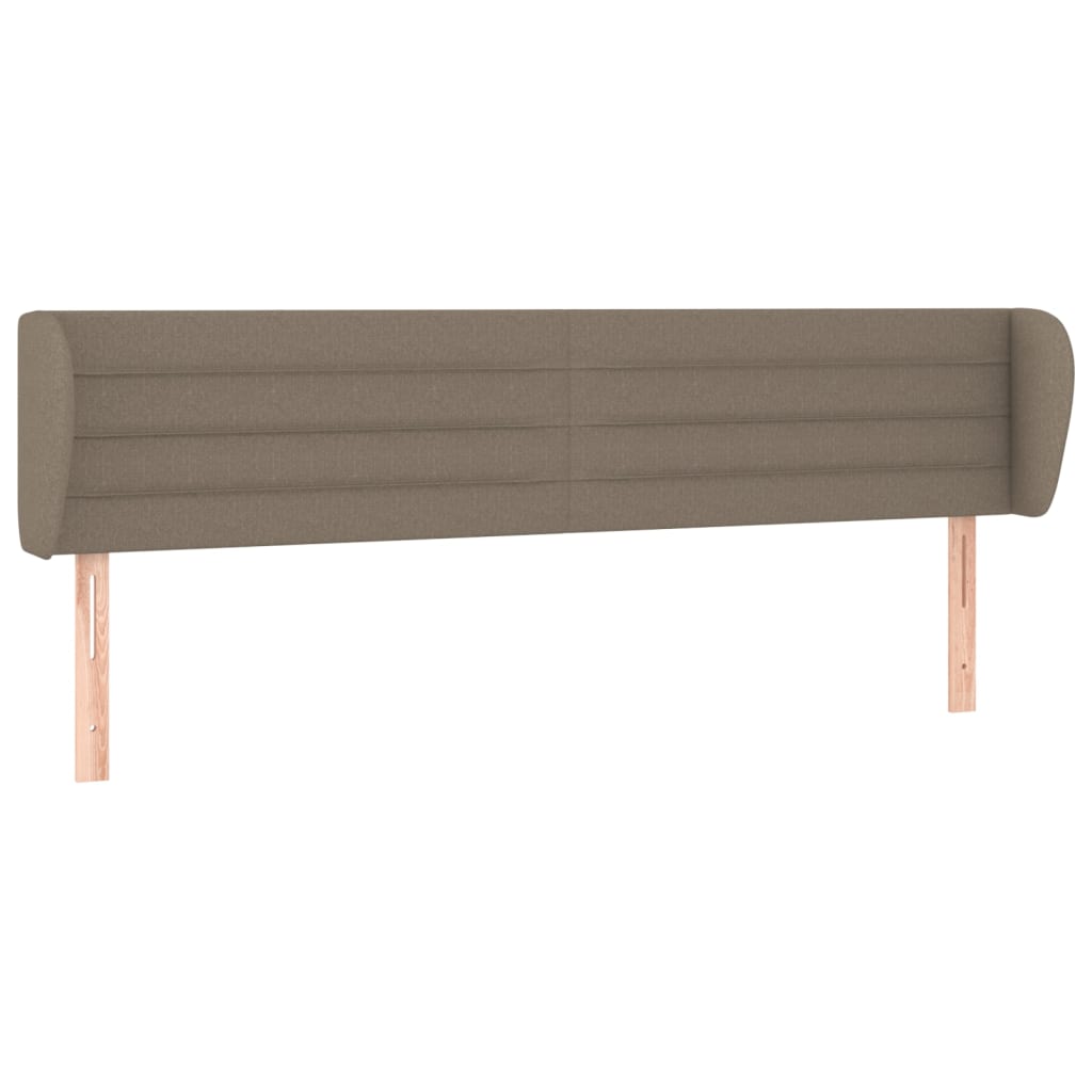 sengegavl med kanter 183x23x78/88 cm stof gråbrun