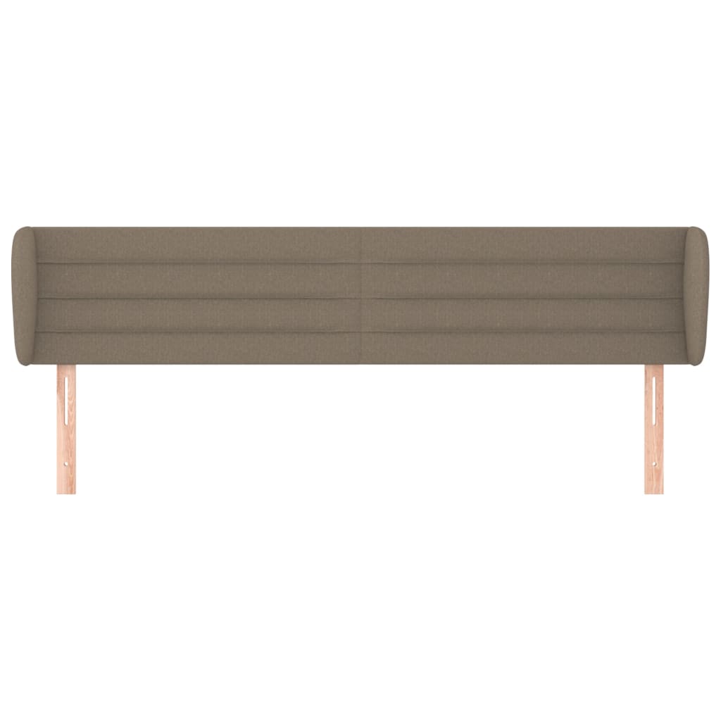 sengegavl med kanter 183x23x78/88 cm stof gråbrun