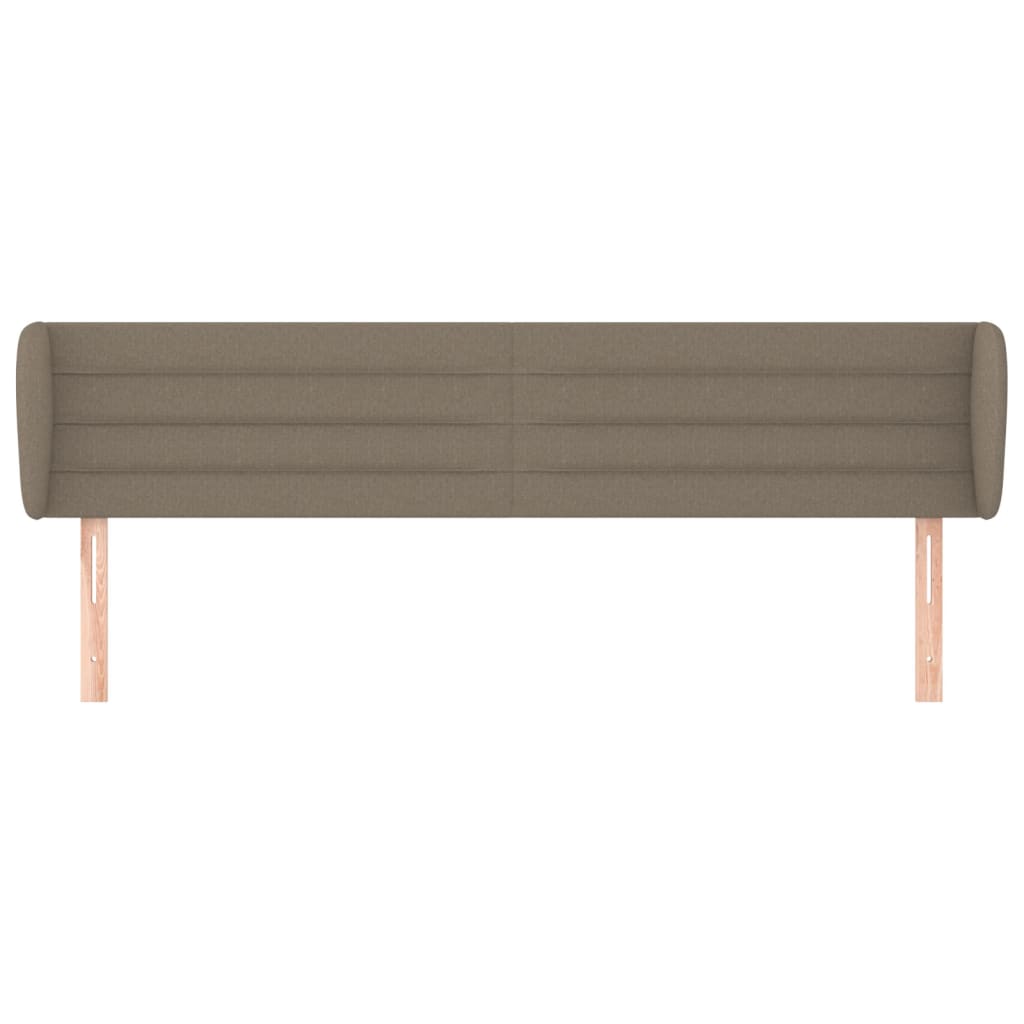 sengegavl med kanter 203x23x78/88 cm stof gråbrun