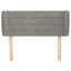 sengegavl med kanter 83x23x78/88 cm fløjl lysegrå