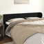 sengegavl med kanter 203x23x78/88 cm fløjl sort