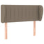 sengegavl med kanter 83x23x78/88 cm stof gråbrun