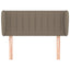 sengegavl med kanter 83x23x78/88 cm stof gråbrun