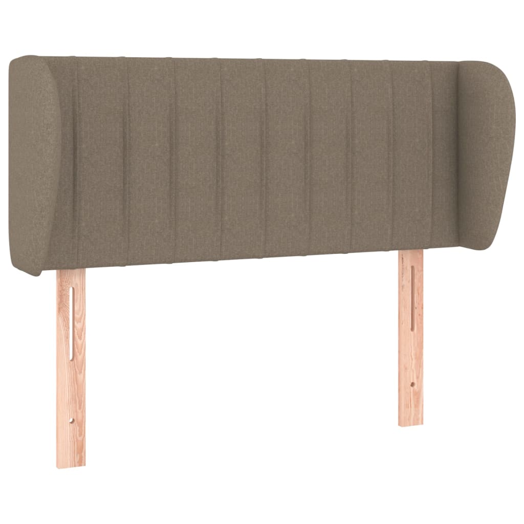 sengegavl med kanter 93x23x78/88 cm stof gråbrun