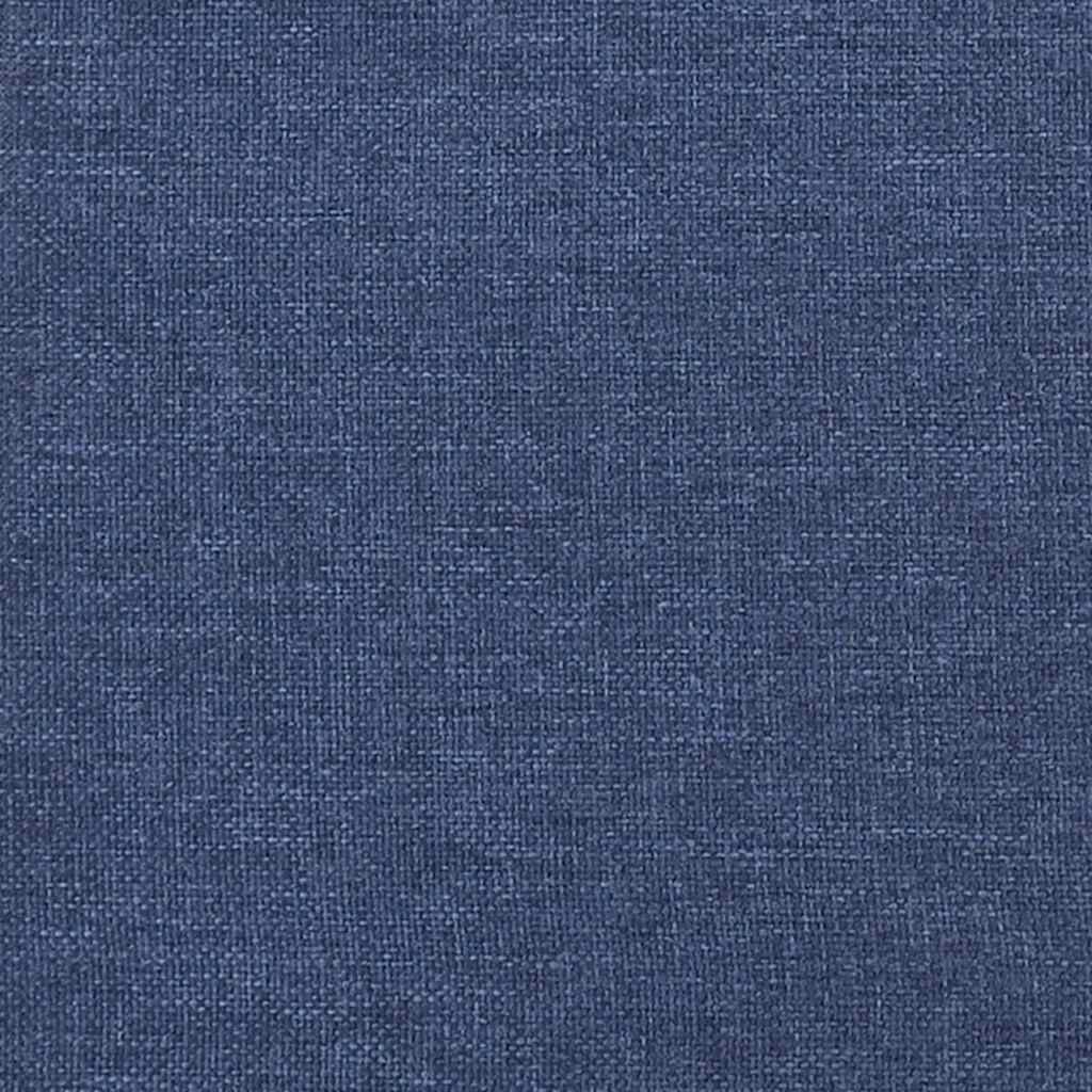 sengegavl med kanter 93x23x78/88 cm stof blå