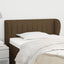 sengegavl med kanter 103x23x78/88 cm stof mørkebrun