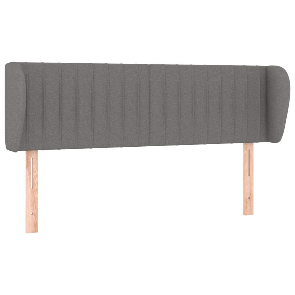 sengegavl med kanter 147x23x78/88 cm stof mørkegrå