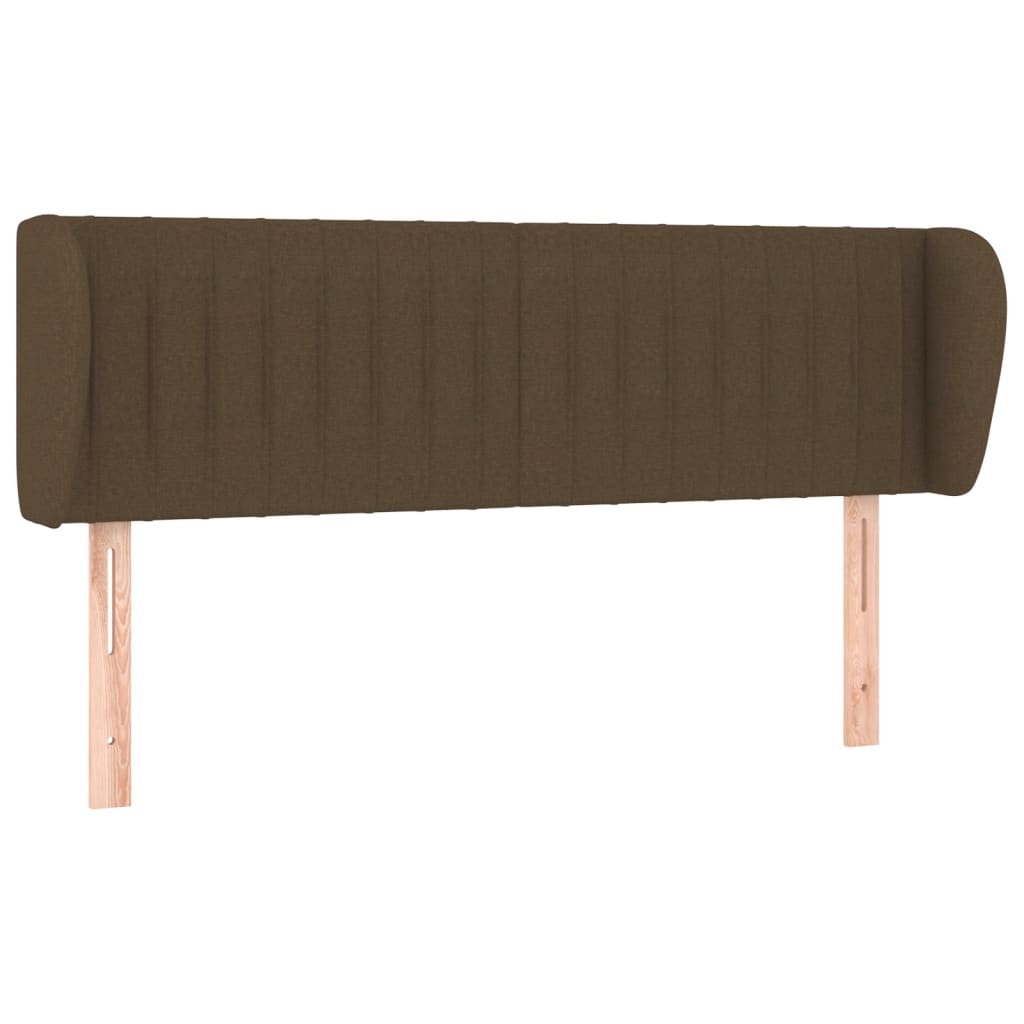 sengegavl med kanter 147x23x78/88 cm stof mørkebrun