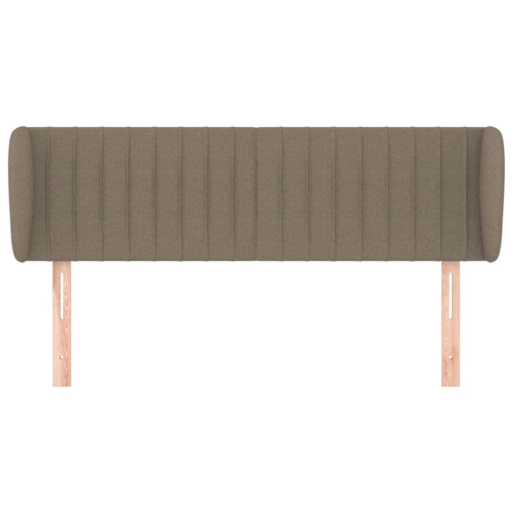 sengegavl med kanter 147x23x78/88 cm stof gråbrun