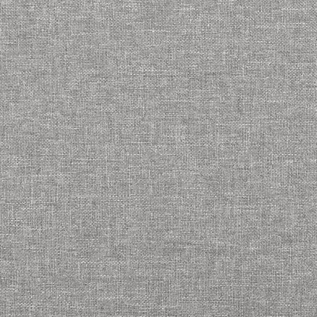 sengegavl med kanter 147x23x78/88cm stof lysegrå