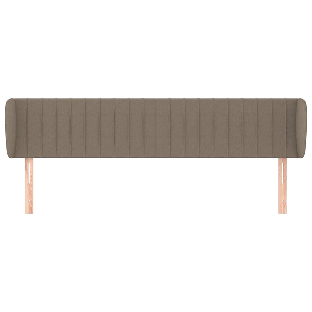 sengegavl med kanter 183x23x78/88 cm stof gråbrun