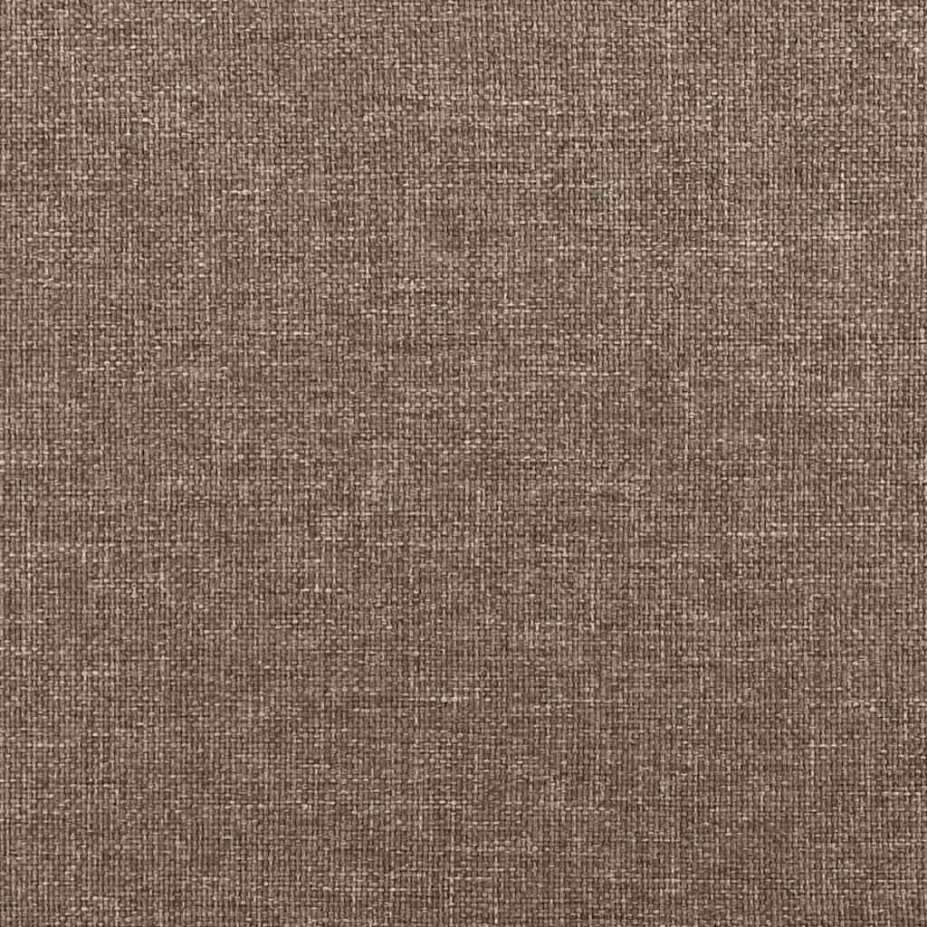 sengegavl med kanter 183x23x78/88 cm stof gråbrun