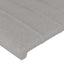 sengegavl med kanter 203x23x78/88cm stof lysegrå