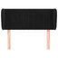 sengegavl med kanter 83x23x78/88 cm fløjl sort