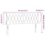 sengegavl med kanter 147x23x78/88 cm stof cremefarvet