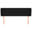 sengegavl med kanter 163x23x78/88 cm stof sort