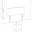 sengegavl med kanter 183x23x78/88 cm fløjl sort