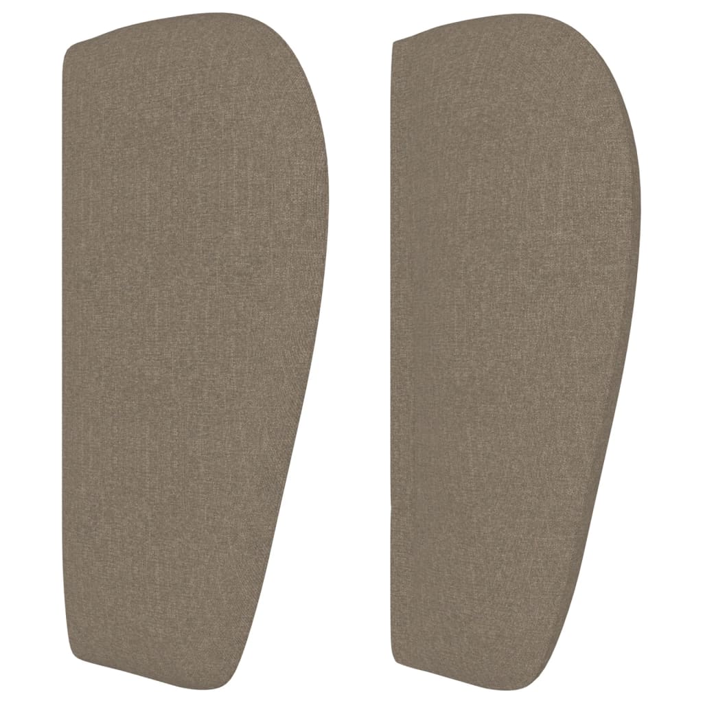 sengegavl med kanter 83x23x78/88 cm stof gråbrun