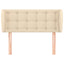 sengegavl med kanter 83x23x78/88 cm stof cremefarvet