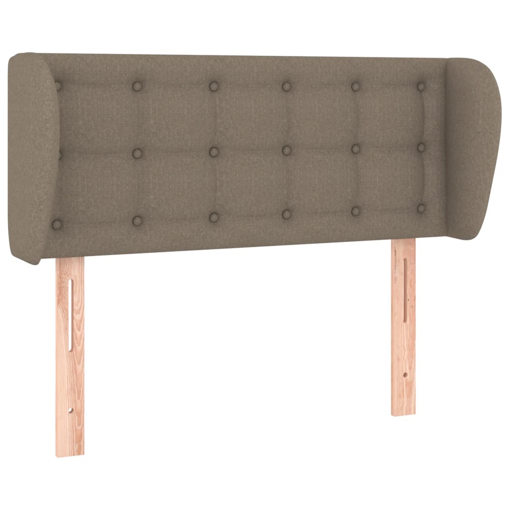 sengegavl med kanter 93x23x78/88 cm stof gråbrun