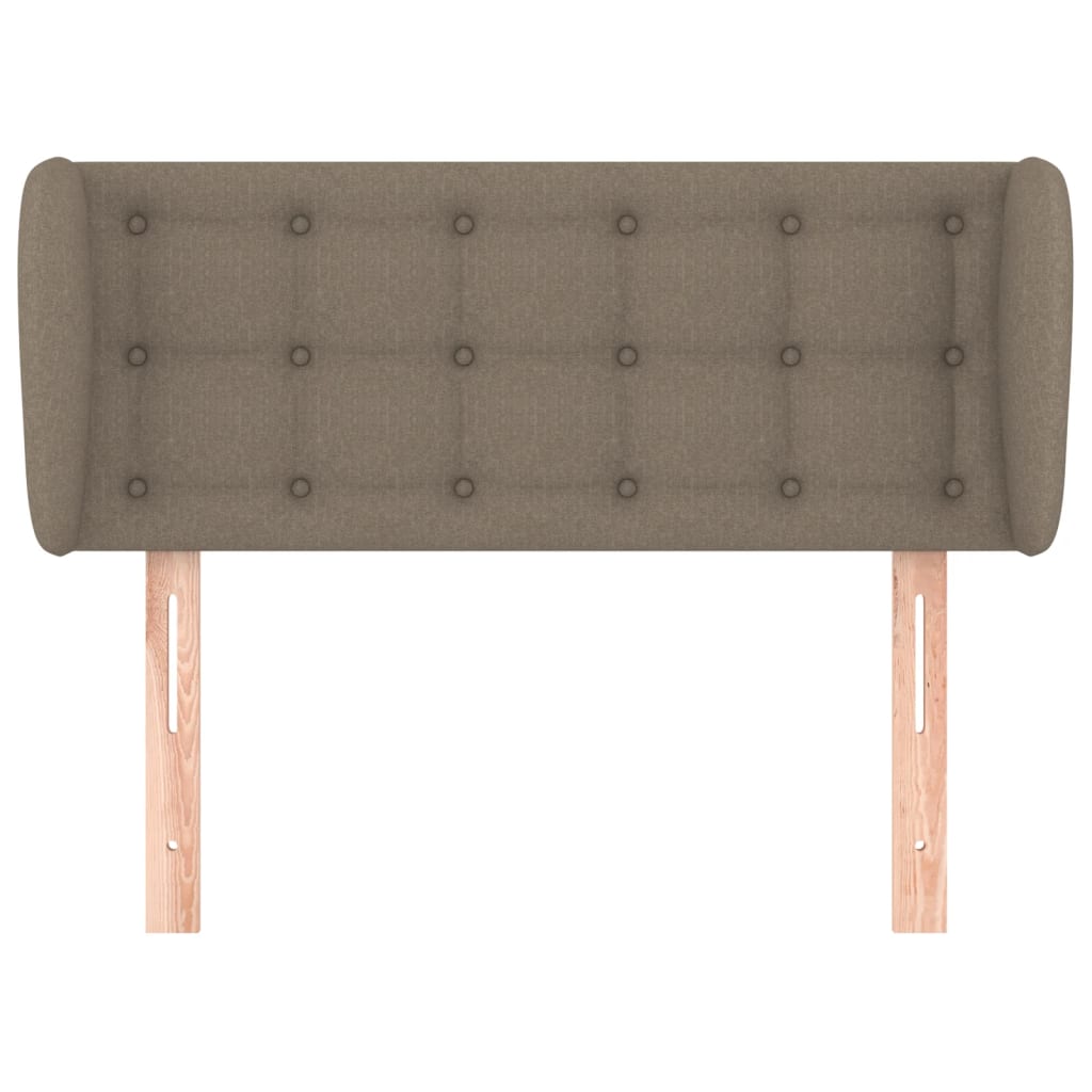 sengegavl med kanter 93x23x78/88 cm stof gråbrun