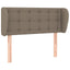 sengegavl med kanter 103x23x78/88 cm stof gråbrun