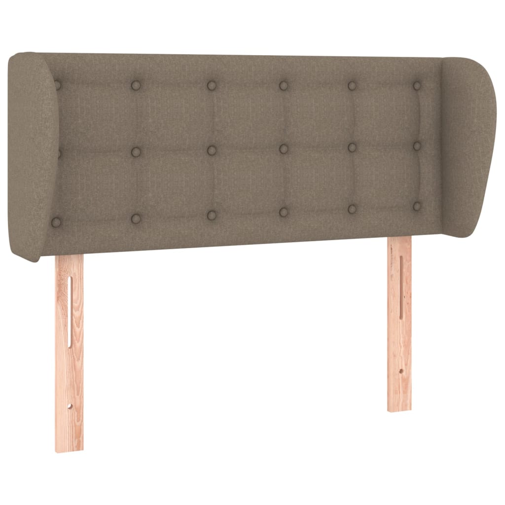 sengegavl med kanter 103x23x78/88 cm stof gråbrun