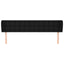 sengegavl med kanter 163x23x78/88 cm stof sort