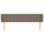 sengegavl med kanter 163x23x78/88 cm stof gråbrun