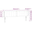sengegavl med kanter 183x23x78/88 cm stof sort