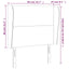 sengegavl med kanter 83x23x118/128 cm kunstlæder cremefarvet