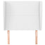 sengegavl med kanter 103x23x118/128 cm kunstlæder hvid