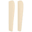 sengegavl med kanter 147x23x118/128 cm stof cremefarvet