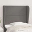 sengegavl med kanter 103x23x118/128 cm kunstlæder grå