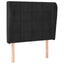 sengegavl med kanter 93x23x118/128 cm fløjl sort
