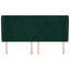 sengegavl med kanter 203x23x118/128 cm fløjl mørkegrøn