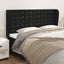 sengegavl med kanter 183x23x118/128 cm kunstlæder sort