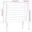 sengegavl med kanter 83x23x118/128 cm stof cremefarvet