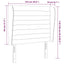 sengegavl med kanter 103x23x118/128 cm stof sort