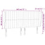 sengegavl med kanter 183x23x118/128 cm stof sort