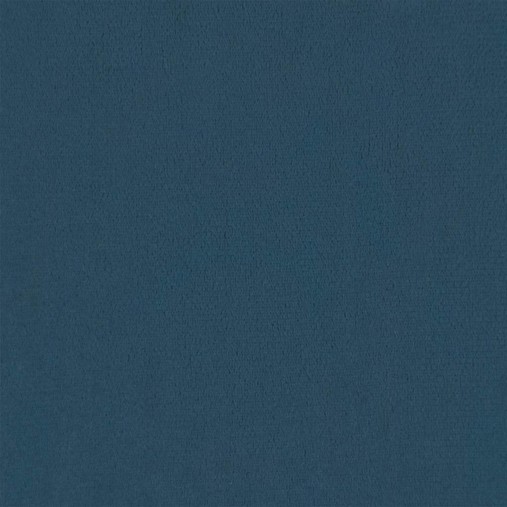 sengegavl med kanter 83x23x118/128 cm fløjl mørkeblå