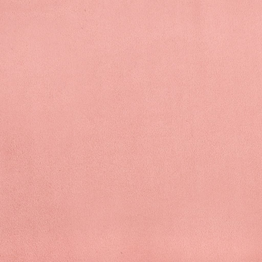 sengegavl med kanter 83x23x118/128 cm fløjl pink