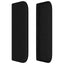 sengegavl med kanter 93x16x78/88 cm stof sort