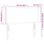 sengegavl med kanter 103x16x78/88 cm stof sort
